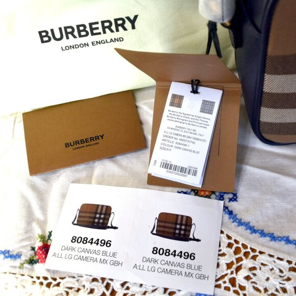 Burberry (NWT) Camera Crossbody Bag - Dark Blue - Picture 7 of 8